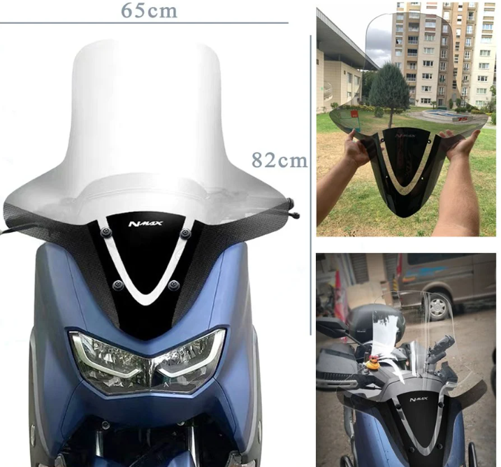 Nmax 125/155 2021-2024 Tur Camı-Siperlik Elcik Model 82 cm BEYAZ