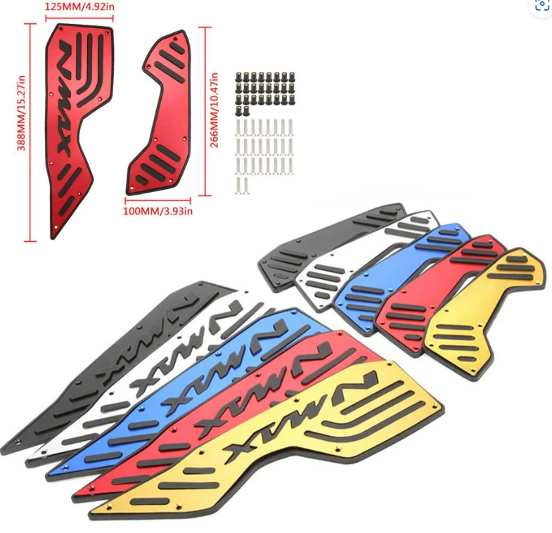 Nmax 125/155 2021-2025 Cnc Paspas Basamak Seti İthal GÜMÜŞ AÇIK GRİ
