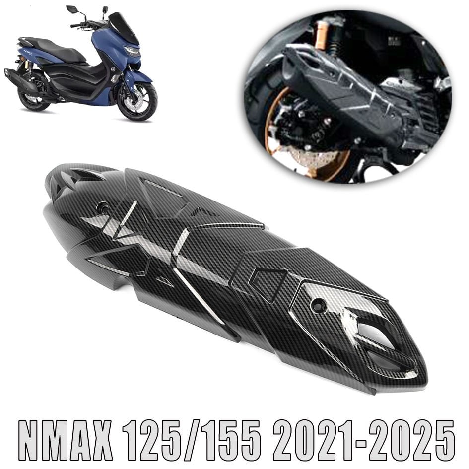 Yamaha Nmax 125/155 2021-2024 Egzoz Koruma Kapak Karbon